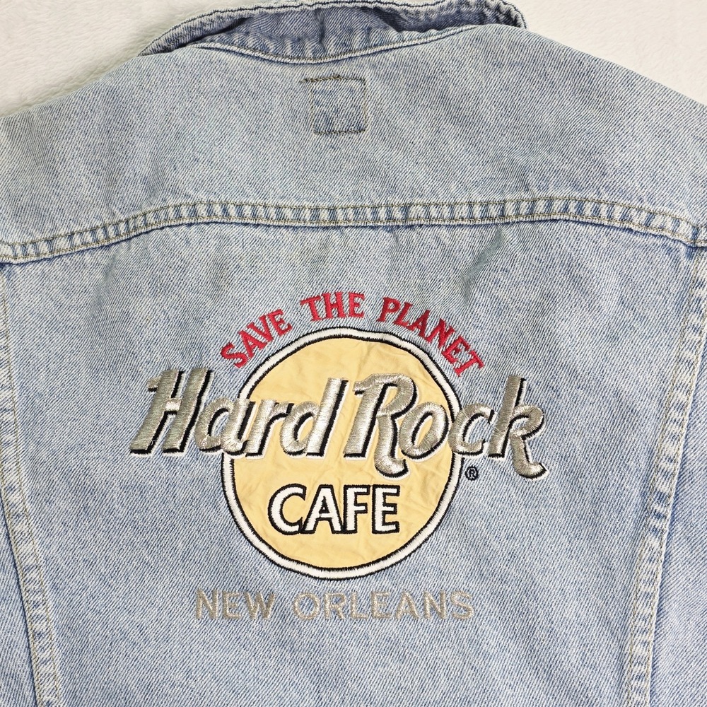Vintage Lee Blue‎ Denim Hard Rock Cafe San Francisco Jacket